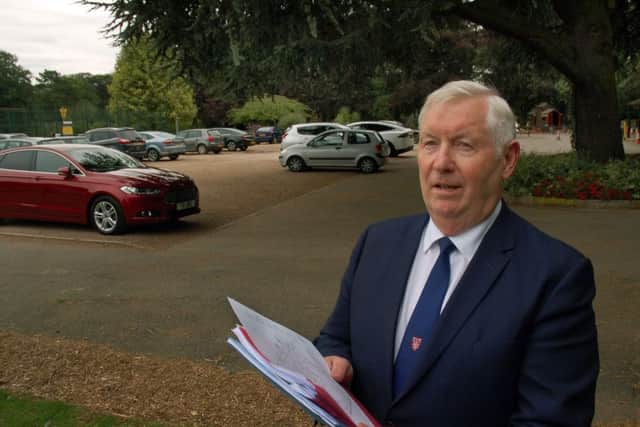 Melton Town Estate Feoffee John Southerington consults plans for the scheme to upgrade the Wilton Park car park EMN-171108-171122001