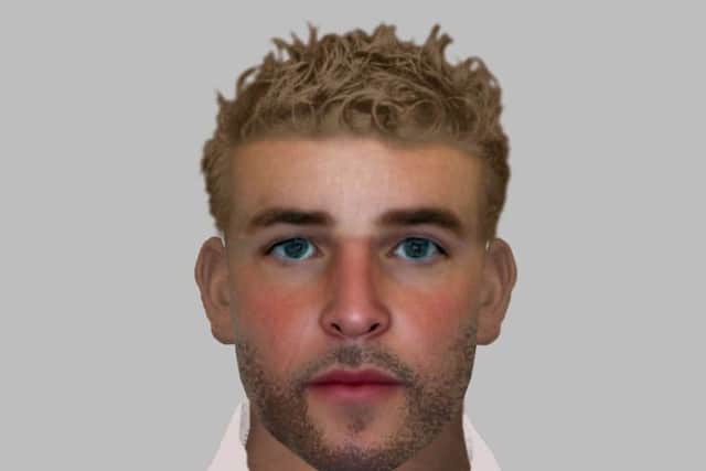 A computer-generated image of a man police are trying to trace in connection with a serious sexual assualt in Scalford Road, Melton EMN-171108-174913001