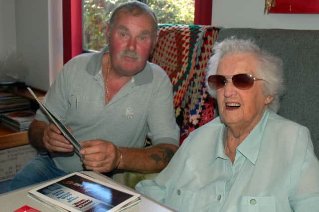 Carer Stuart Catling with his mother Barbara at a dementia care session at Gloucester House in Melton EMN-170815-160619001