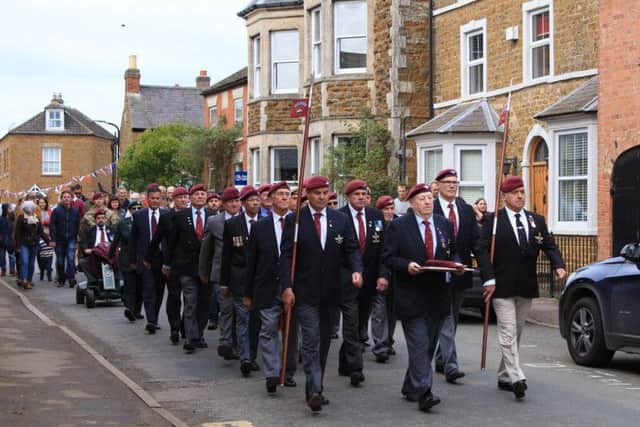 Parachute Regiment members past and present march through Somerby to commemorate those who fought in the Battle of Arnhem in 1944.
Photo Melanie Davies EMN-170913-143618001