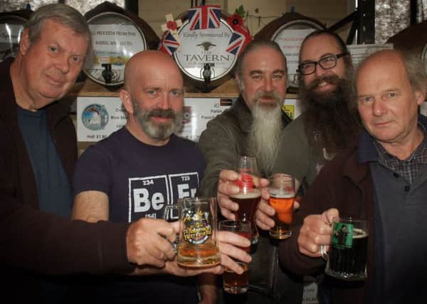 Beer lovers sample Parish Brewery's Passchendaele tribute ale PHOTO: Tim Williams