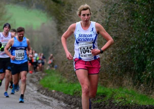 Natalie Teece was 11th overall and first lady home at Rutland Half EMN-170920-093805002