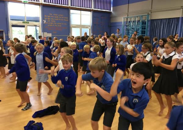 Pupils having fun completing a workout PHOTO: Supplied