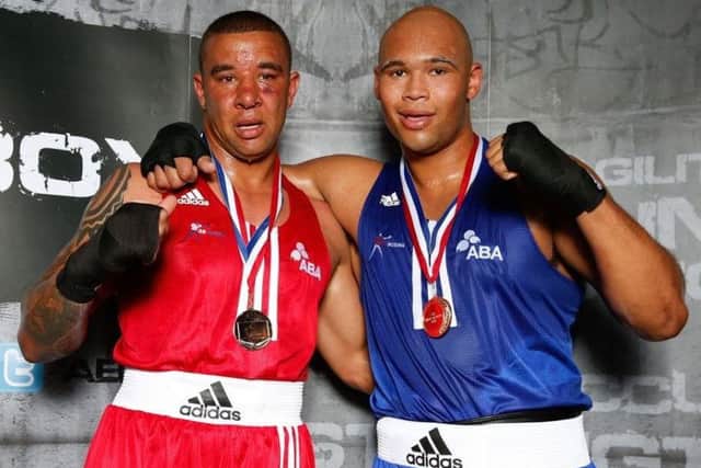 Josh Quailey (left) after making his England debut in 2015, pictured with team-mate Frazer Clarke EMN-170921-123805002