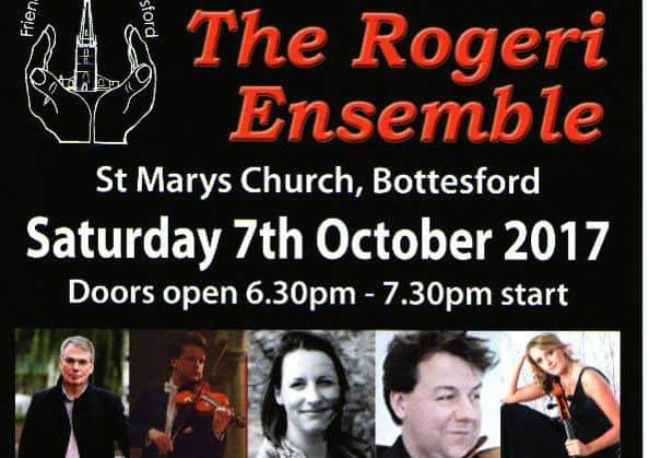 The Rogeri Ensemble are performing at St Mary's Church Bottesford PHOTO: Supplied