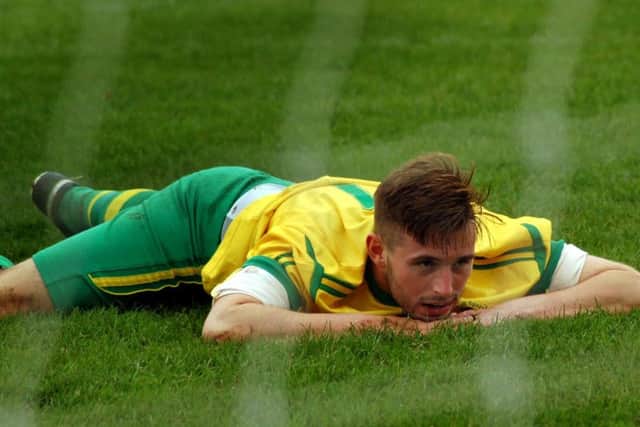 Mark Tinsley netted twice and missed a penalty in an eventful afternoon EMN-170310-121323002