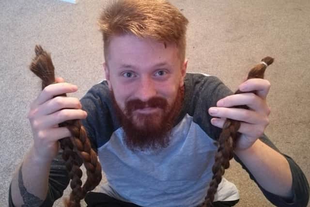 Tom Gasson after his haircut for the Little Princess Trust PHOTO: Supplied