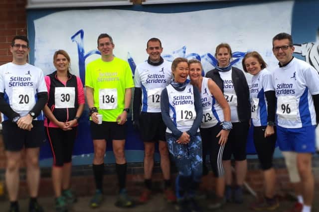 The Stilton Striders team at the Belvoir Clockback EMN-171031-184225002