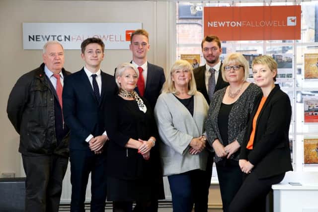 The team at Newton Fallowell in Melton, from left, Peter, Chris, Kieran, Jane, Ann, Dan, Sara and Claire.