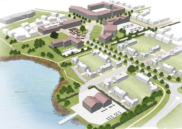 An artist's impression of the planned new Six Hills Garden Village EMN-171114-133226001