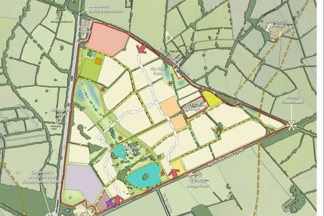 Plans for the Six Hills Garden Village, which are to be considered by Melton Council's planning committee EMN-171114-115015001