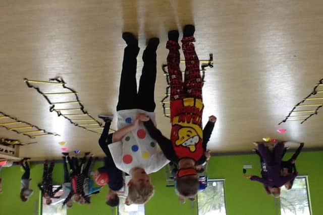 Gaddesby's non-uniform day, assault course challenge and Design Pudsey a new outfit competition raised Â£168.41 for Children in Need PHOTO: Supplied